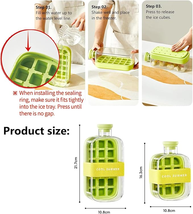 2-in-1 Silicone Ice Cube Bottle