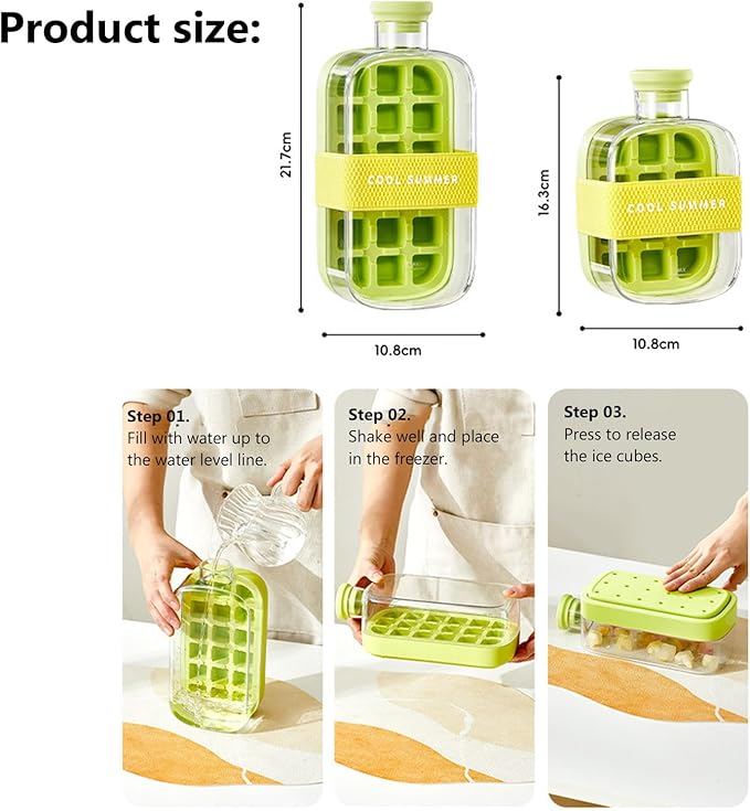 2-in-1 Silicone Ice Cube Bottle