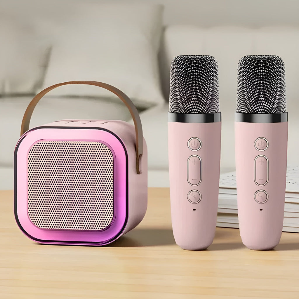 Karaoke Speaker with 2 Wireless Mic - Loud Sound